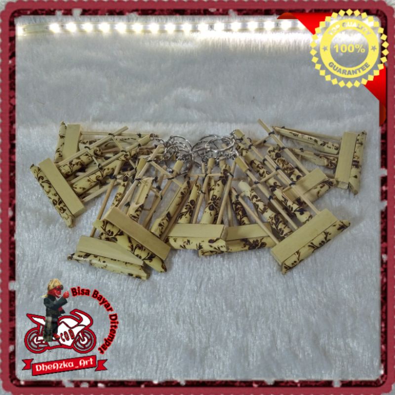 Gantungan Kunci Miniatur Angklung  Bambu Harga Satuan