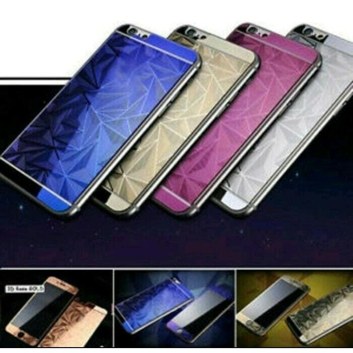 For Iphone 4 5 6 6 Plus Tempered Glass Diamond 3D Tempered Glass Depan Belakang