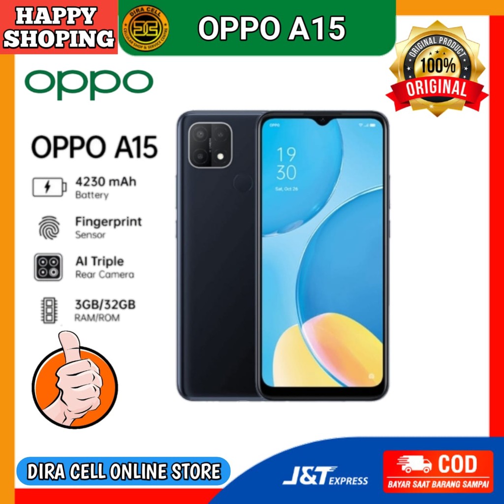 Hp murah handphone OPPO A15 RAM 3GB 32GB A15s RAM 4GB 64GB terbaru garansi resmi 1 tahun