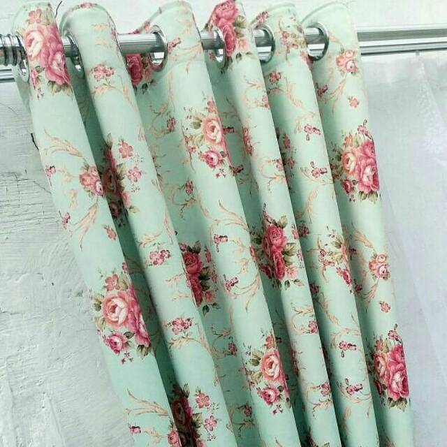 Gorden jendela gordyn gordeng hordeng korden shabby hijau Gorden jendela gordyn gordeng hordeng korden shabby hijau