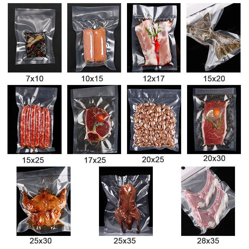 Kantong Plastik Vacuum Sealer Storage Bag 100PCS - HK-08 - Transparent