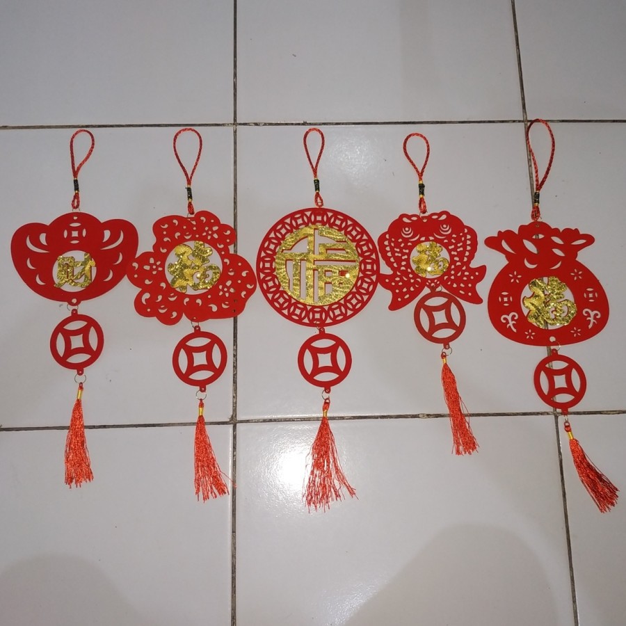 hiasan gantungan imlek Chinese new year 5 motif