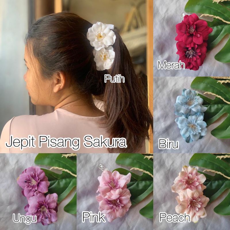 Jepit Pisang Bunga Sakura