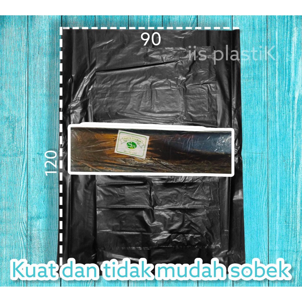 trash bag/ plastik sampah/ kantong hitam jumbo 60x100x0.5