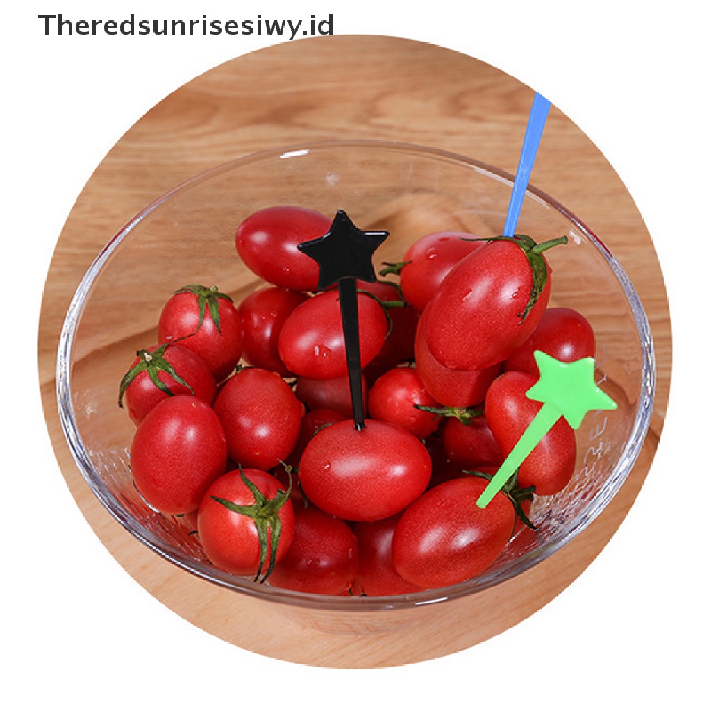# Alat Pemotong Buah # 200 / 600pcs Garpu Buah / Kue / Snack / Dessert Mini Bentuk Pentagram Untuk Anak