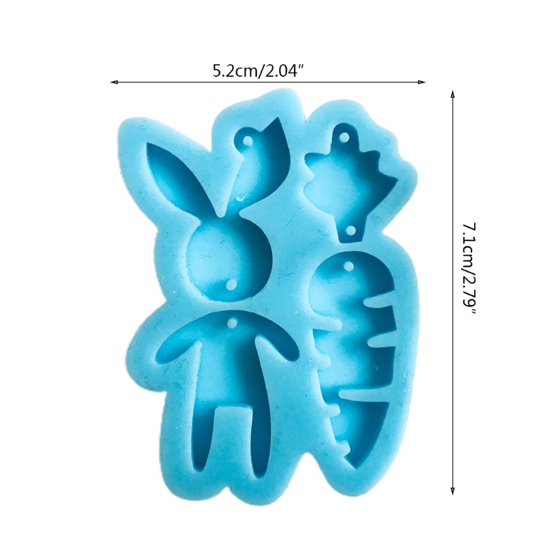 SIY  Rabbit Carrot Keychain Epoxy Resin Mold Charm Jewelry Earrings Silicone Mould