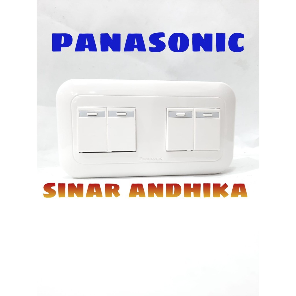 SAKLAR SERI KECIL DOUBLE PUTIH PANASONIC WEJ 78049+WEJ 5531