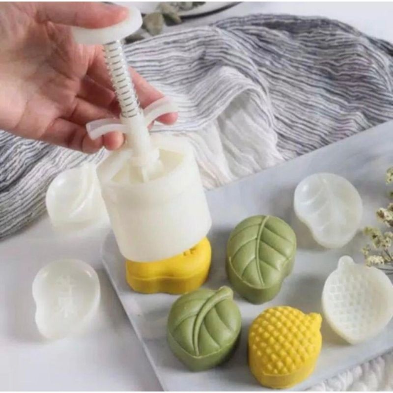 Cetakan Nastar Nanas Daun Mooncake Mold Plunger Taiwan / Cetakan Nastar Bentuk Nanas Daun