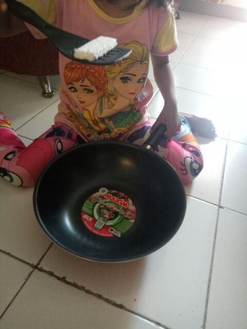 Wajan Penggorengan Teflon Maxim Hero Wok 28 Cm