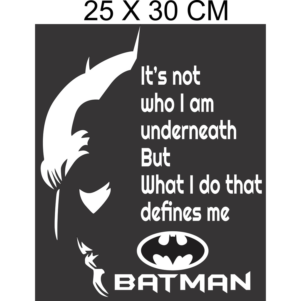 

Cutting stiker Batman, harley, bob marley siluet ukuran 25 x 30 cm Rp. 30.000