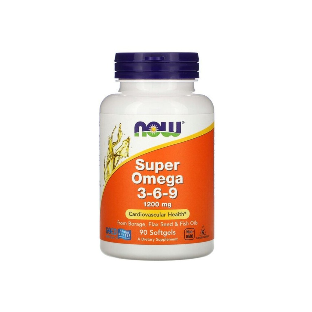 Super Omega 369 3-6-9 1200 mg 90 Softgels cardio health Now Foods