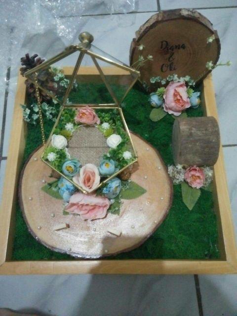 Jewelry Set Tempat Mahar Perhiasan Tempat Cincin Rustic Tempat Maskawin Rustic