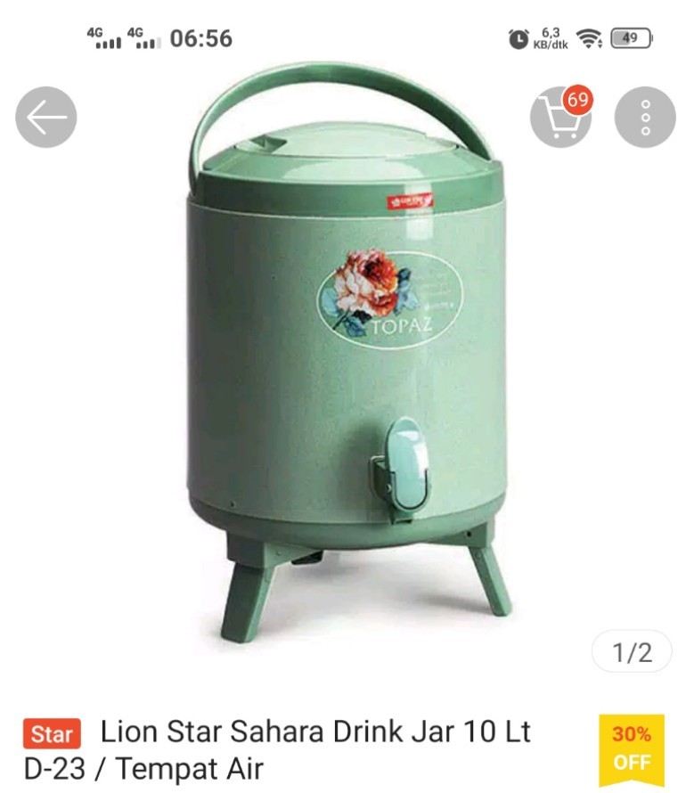 Lion Star Sahara Drink Jar 10 Lt D-23 / Tempat Air