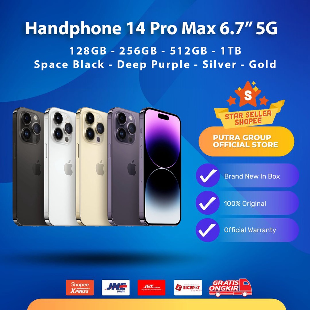 iPhoneeeee 14 Pro Maxx128GB 256GB 512GB 1TB Space Black Deep Purple Gold Silver 5G 6.7&quot; inch