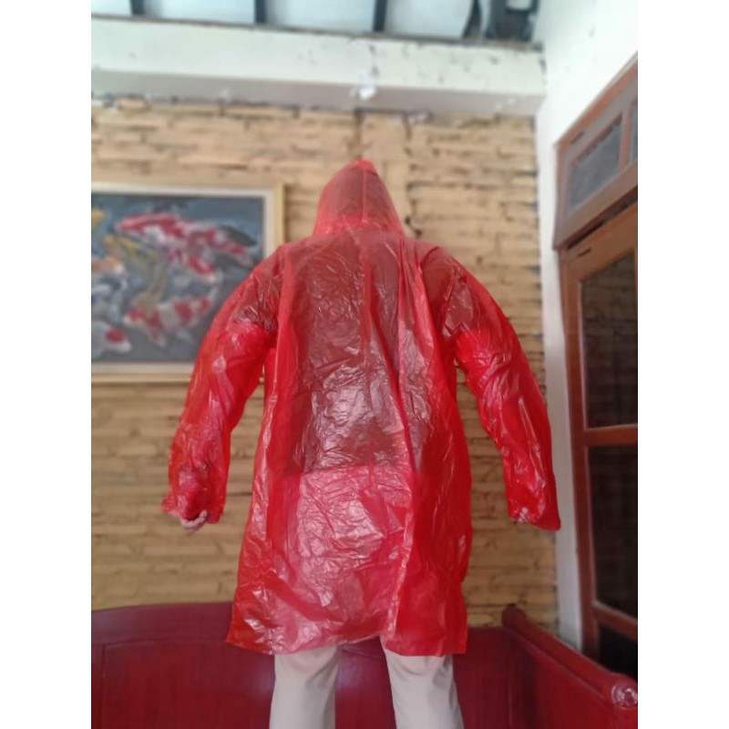 Grosir Jas Hujan Plastik Lengan Panjang HDPE Poncho Lengan Panjang Mantel Becak