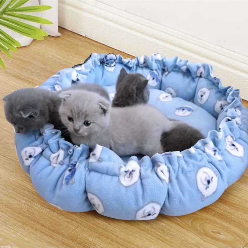 KASUR KUCING ANJING IMPOR - PET BED - TEMPAT TIDUR ANJING DAN KUCING Tempat tidur kucing/kasur kucing/cat bed / Tempat Tidur Renda Anjing Kucing Ruffle Bed for Cat Dog
