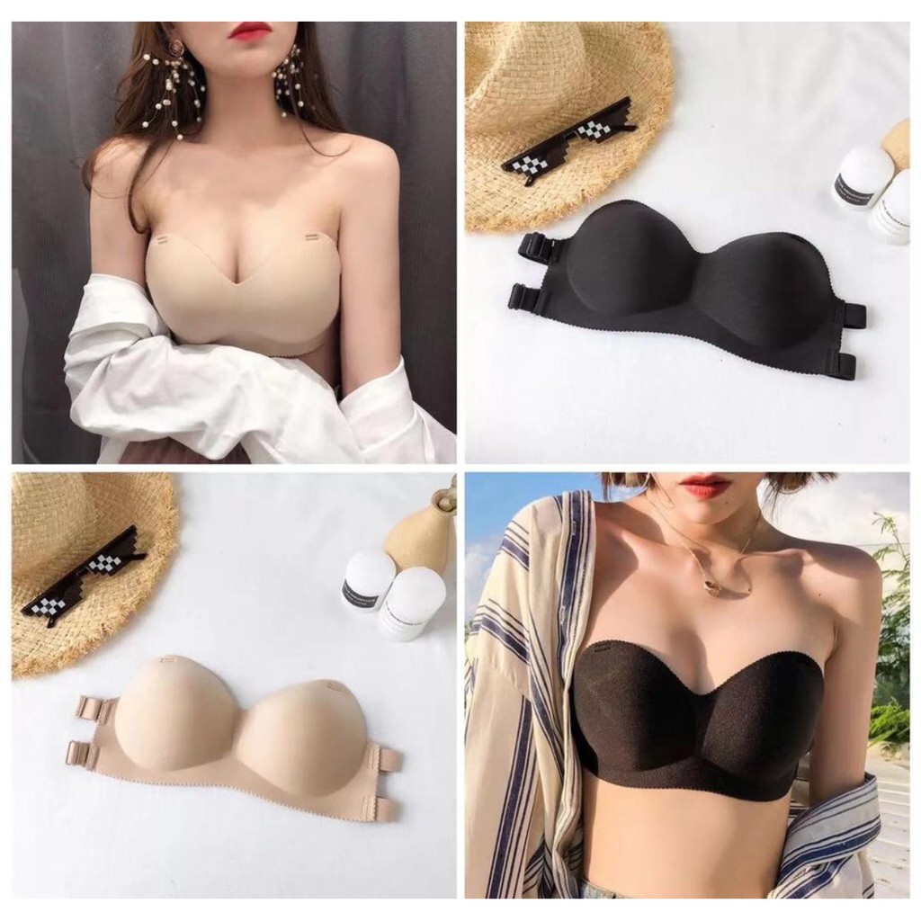 Bra push-up Invisible Strapless Tanpa Tali Anti Slip