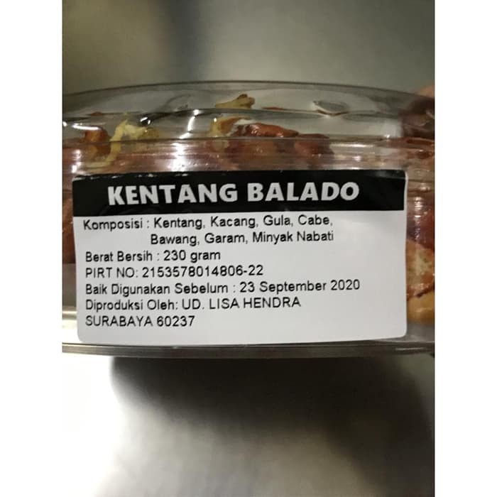 

Kentang Balado Teri Oven Toples