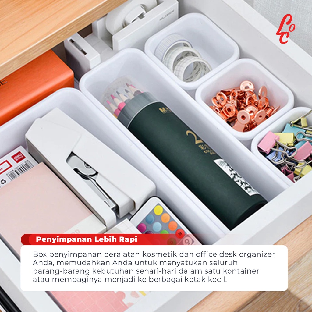 Kotak Sekat Lemari Meja  Pembatas laci Case Organizer Pembagi Penyimpanan  Make Up