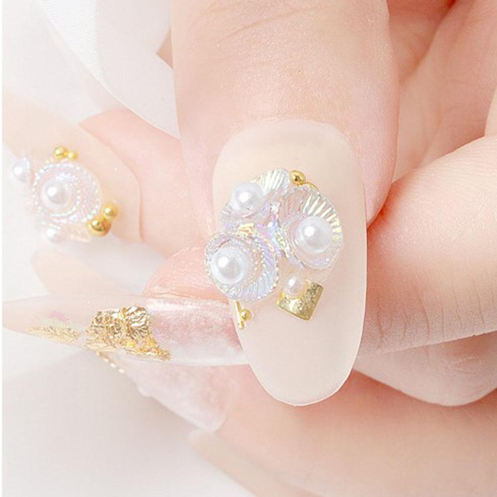 AUGUSTINA Augustina Perhiasan Bunga Nail Art Aurora Jepang Bunga Kecil Manicure Aksesoris DIY Desain Nail Art