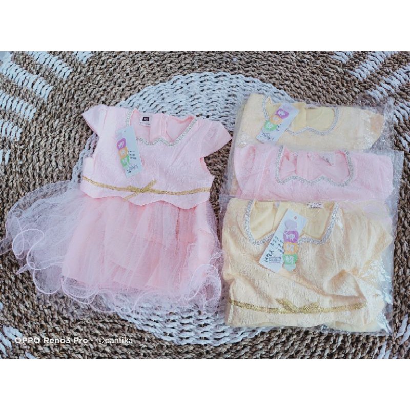 Dress Anak Perempuan Import Murah Setelan Dress Balita Gaun Bayi umur 1 - 3 Tahun