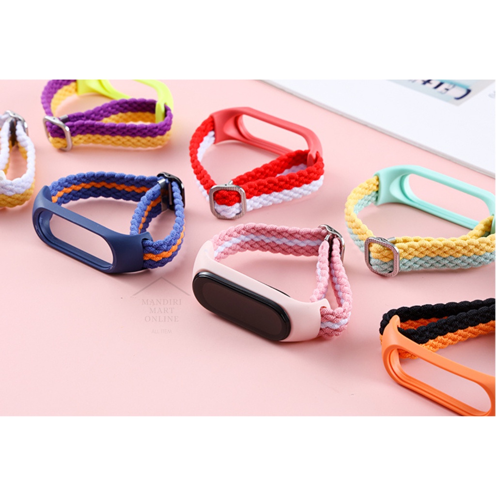 Strap Xiaomi Mi band 7 6 5 4 3 Braided Nylon Wrist Band  / Tali Pengganti Miband 3/4/5/6/7 Nilon