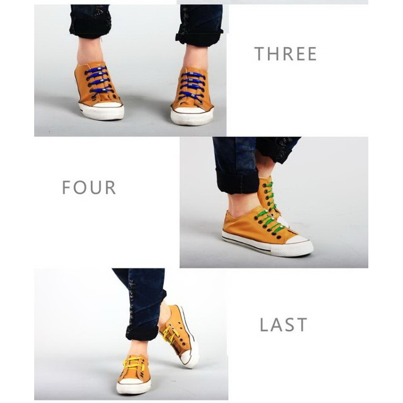 HILACES BASIC Lazy Shoelace Tali Sepatu Silikon tali sepatu karet (8PCS/PACK)-4
