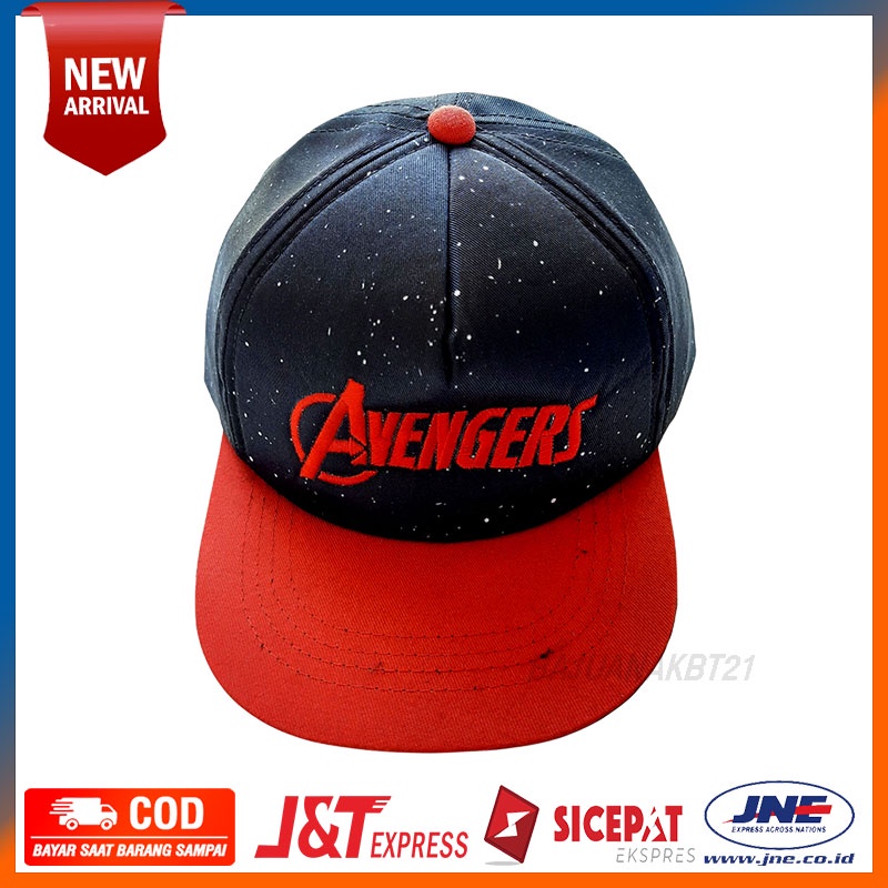 Topi Anak Superhero - AVENGERS warna Hitam