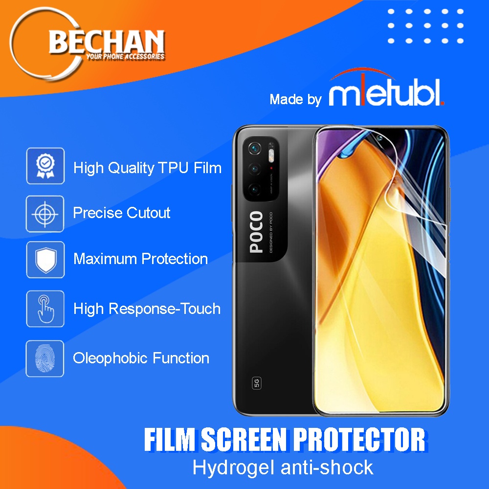 Anti Gores Xiaomi Poco M3 Pro Hydrogel Screen Protector Clear HD Full Layar