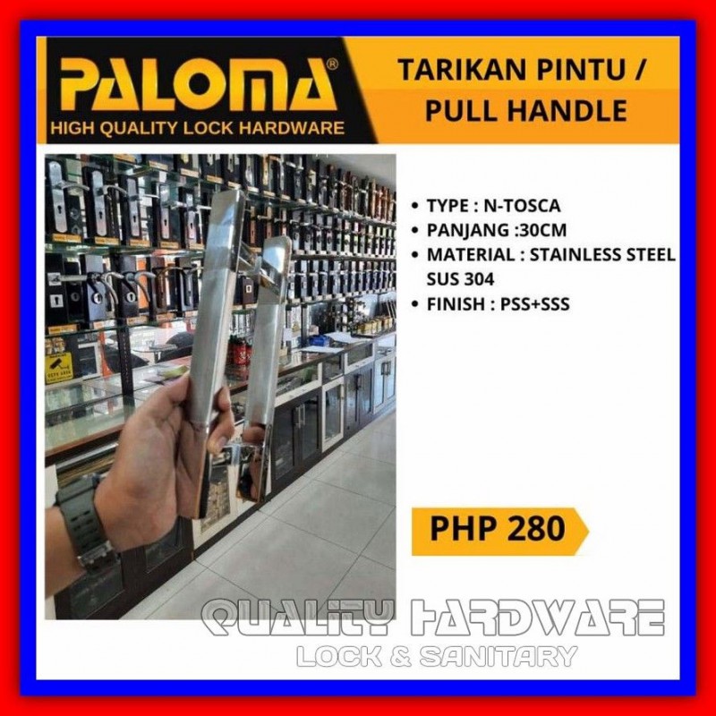 Handle Pintu / Gagang Pintu Minimalis Paloma QHPHP 280 - 300 mm 30 cm Handel Pintu Murah Berkualitas