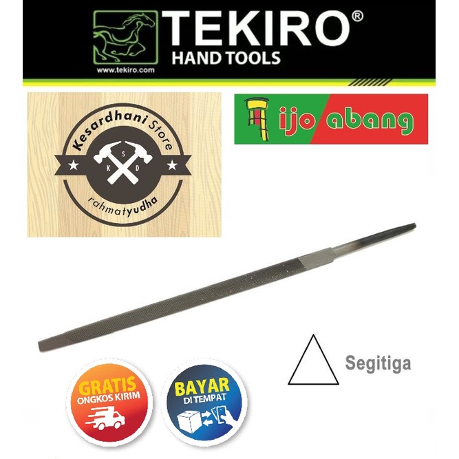 Kikir Segitiga TEKIRO 4 inch Slim Taper Files Langsing 4&quot; 4inch File Kikir Gergaji Plat Besi Tepi Tepian