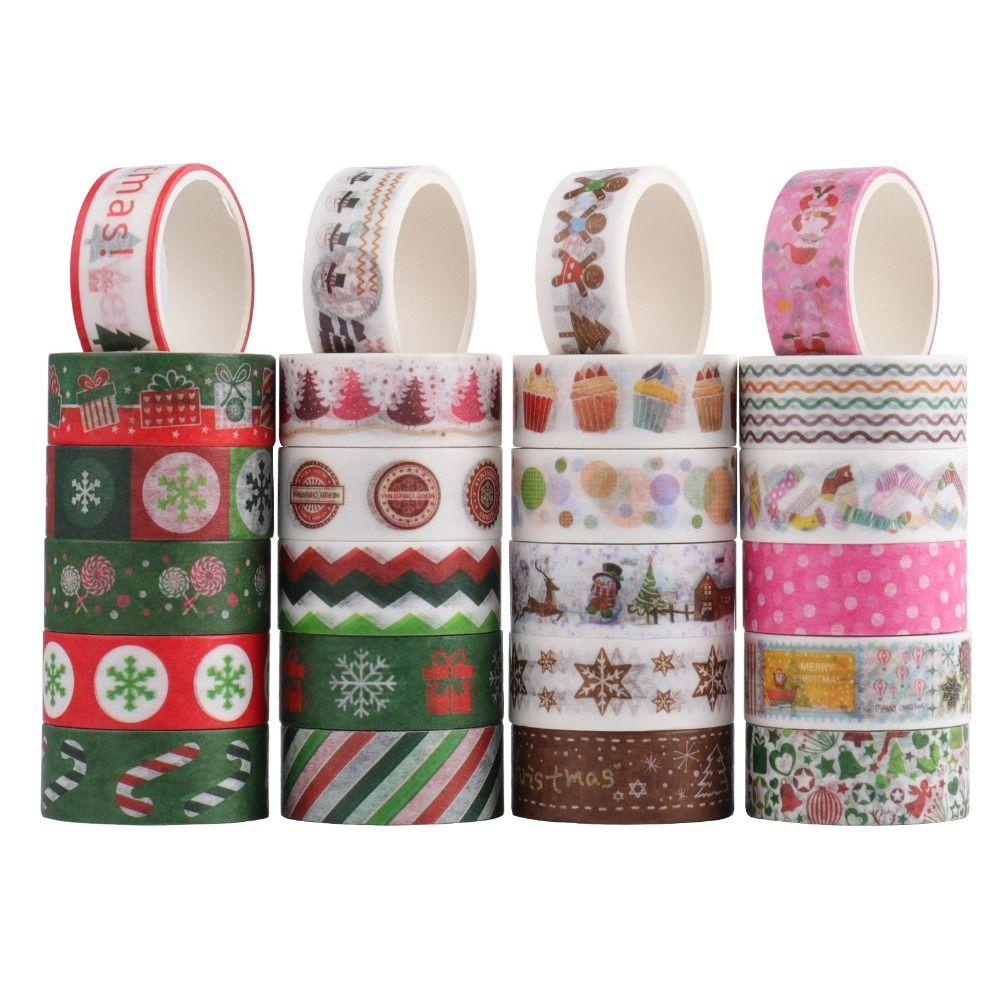 Nanas 24 Pcs/set Washi Tape Kualitas Tinggi Merry Christmas Gadis Hati Kecil Segar Kreatif Alat Tulis INS DIY Bahan