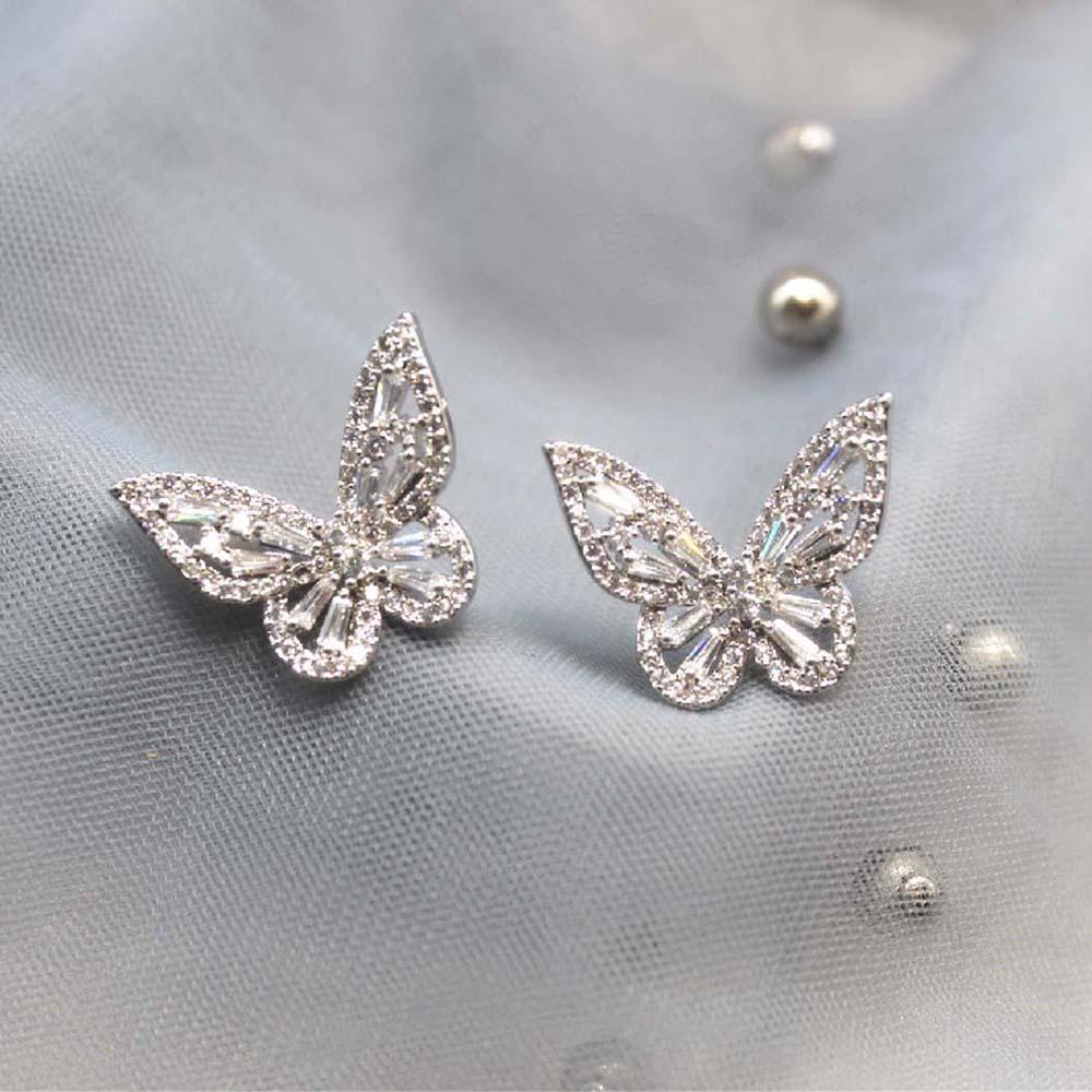 Anting Agustina Kecil Elegan Wanita Kupu-Kupu Gadis Korea Fashion Perhiasan