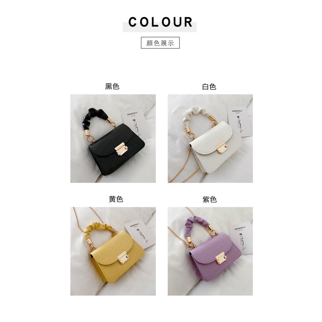 INDOMINI W137 TAS HANDBAG SELEMPANG MINI KULIT POLA BUAYA SLINGBAG SHOULDERBAG KULIT CEWEK IMPORT