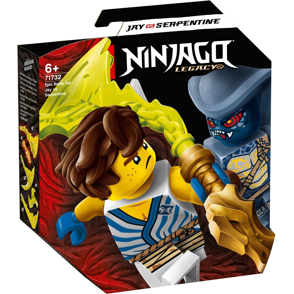 LEGO Ninjago Legacy - 71732 Epic Battle Set-Jay vs Serpentine Building Kid Toy Ninja Temple TV Movie