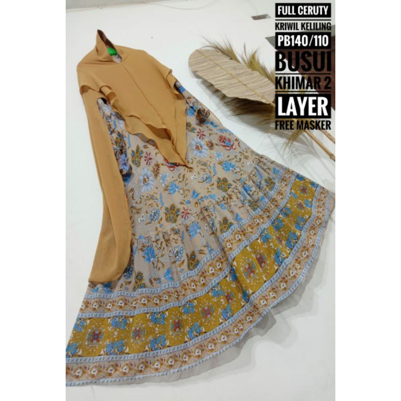 {BISA COD} GAMIS FULL CERUTY MOTIF SULTAN FREE MASKER | GROSIR ANEKA GAMIS LUNA MAYA | PREMIUM MURAH