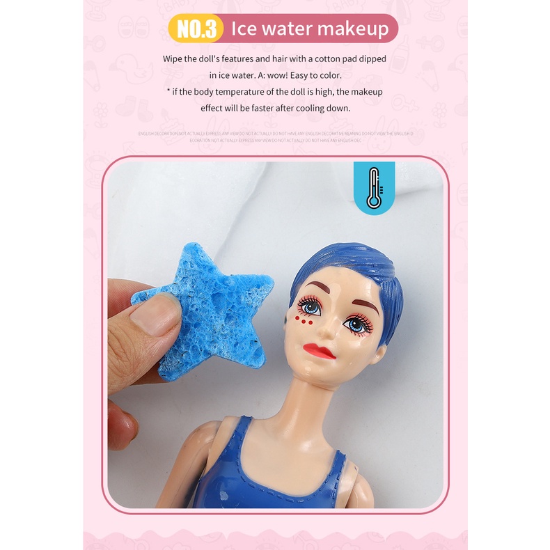 Boneka Barbie Color Reveal Dengan 7kejutan: Water Reveals Tampilan Boneka &amp; Menciptakan Perubahan Warna Di Wajah &amp; Rambut Mainan Rumah Bermain Bayi Hadiah Ulang Tahun