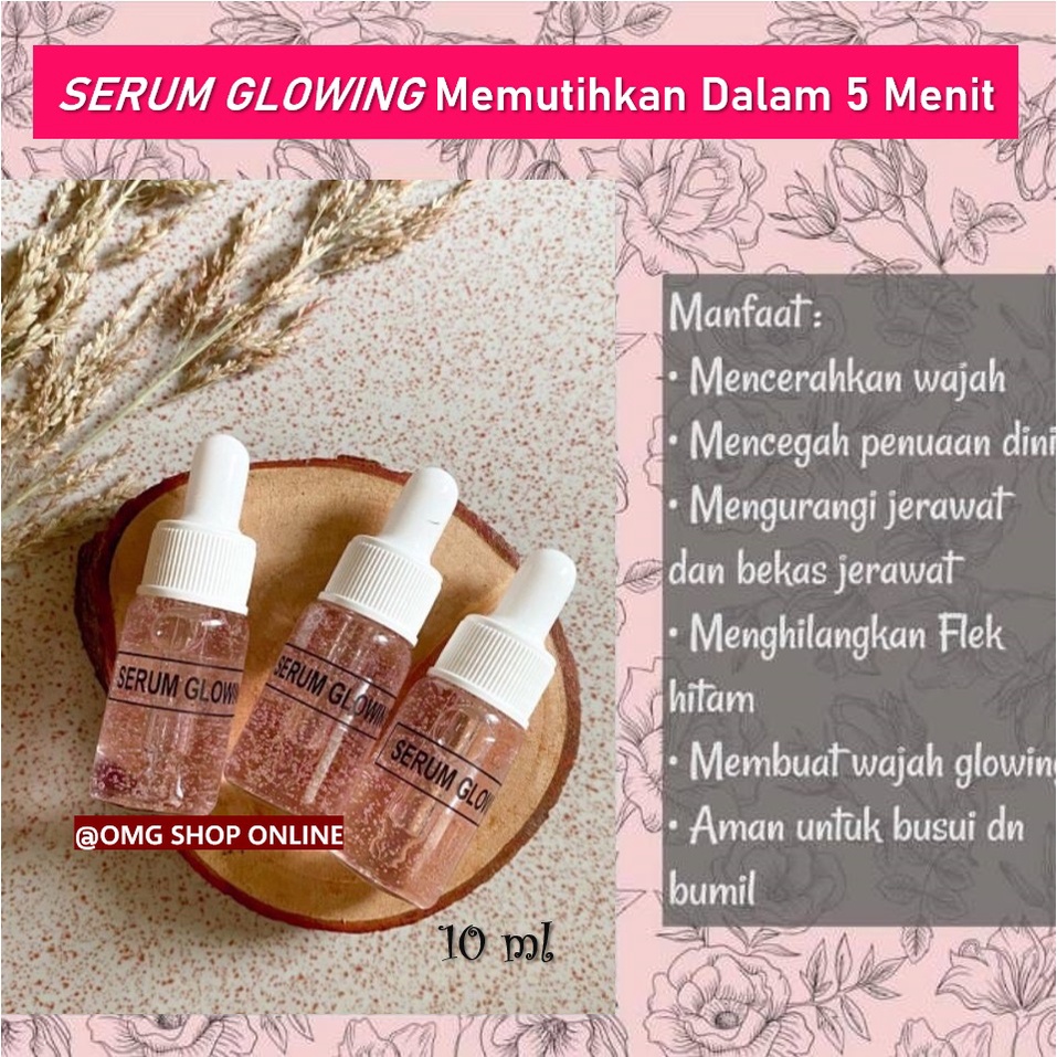 TERMURAH !!! Serum Glowing Viral ORIGINAL 10 ml / Serum Ajaib Glowing dalam 5 Menit Serum Glowing Pemutih 10 ml / Serum Glowing ORI Serum Glowing ORIGINAL / Serum Wajah Glowing Serum Glowing Ampuh Skin / Serum Wajah Pemutih Serum Glowing Pink Original