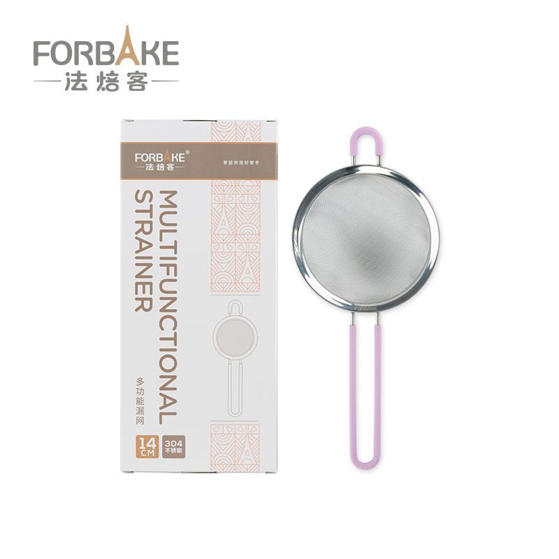 Forbake Stainless multifuctional strainer 14cm/saringan minyak tepung