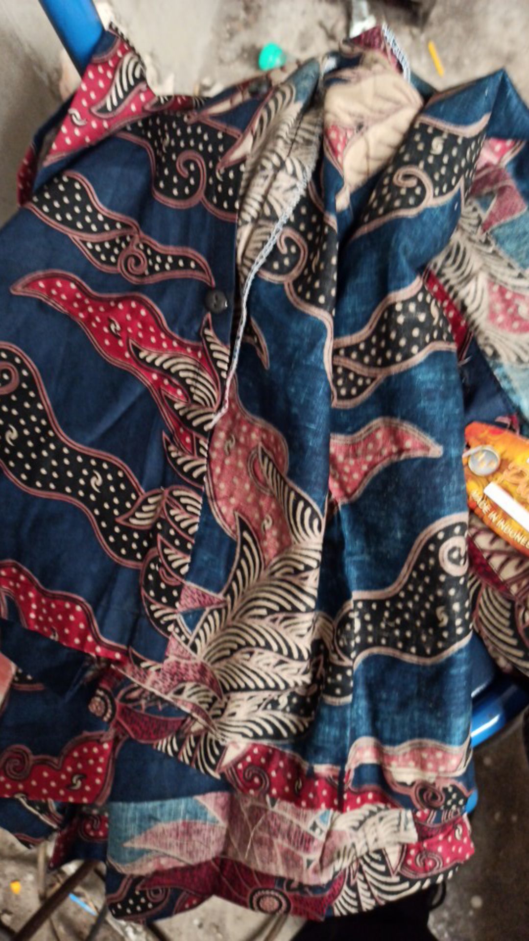 Hem Pisang Mega Mendung Ori Titiek Batik Solo, Kemeja Batik Pria Ppbtk07 Wsa04 Lengan Pendek Modern