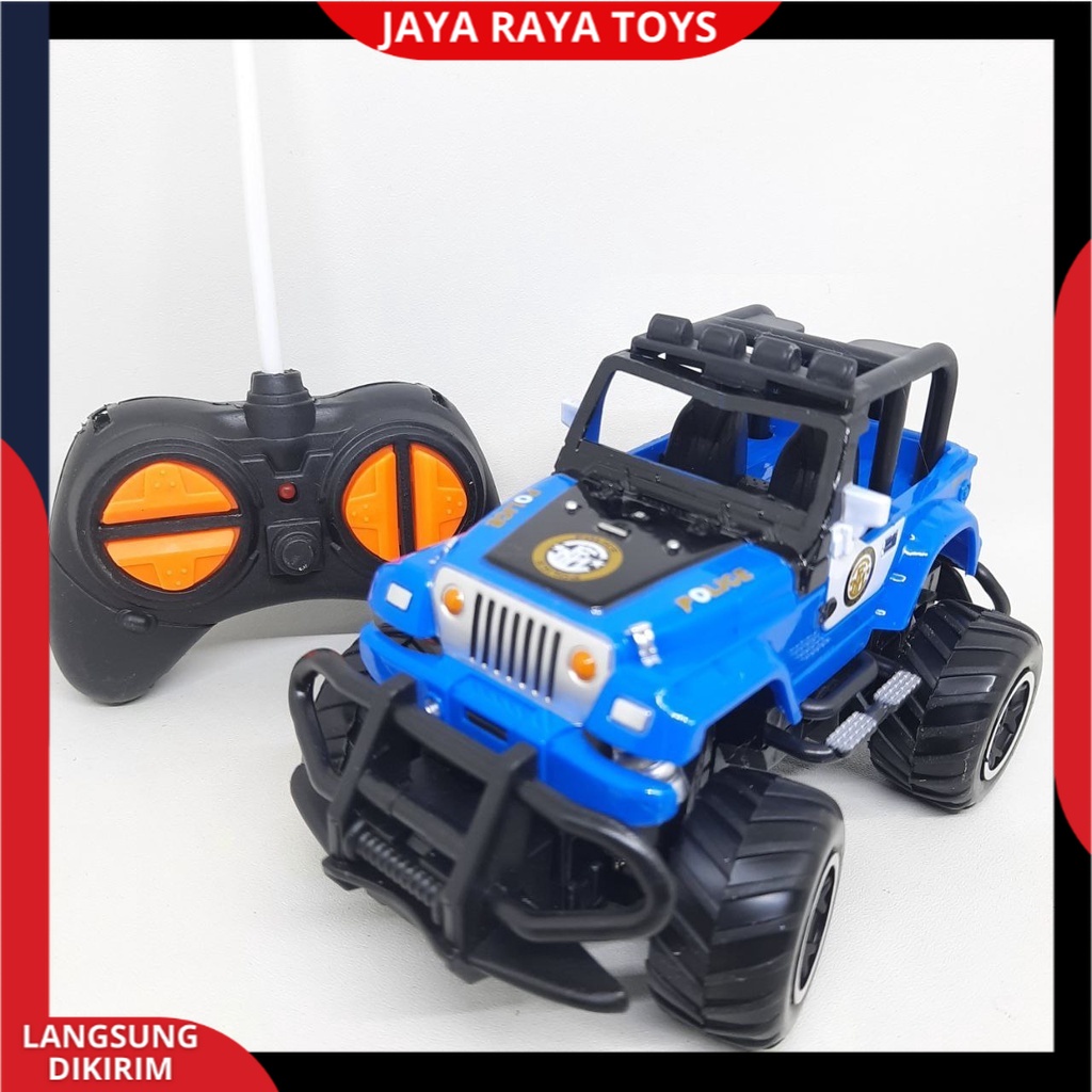 RC Rock Crawler Mobil Remote Control Polisi Jeep Offroad 1:43 Mini climber Car Mainan Anak Laki Laki