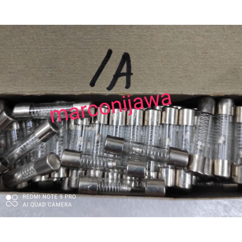 Fuse kaca 1A 250V slowblow 6x30