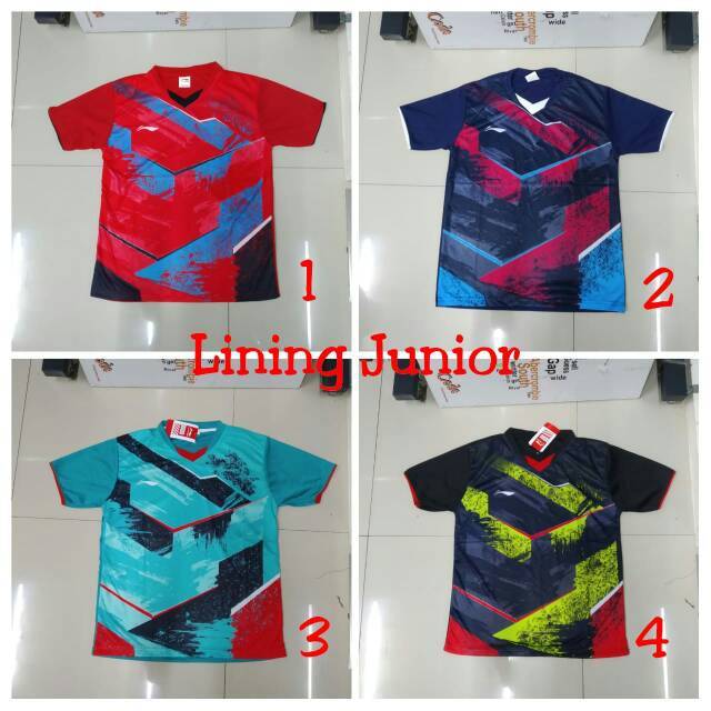 Atasan baju badminton anak lining