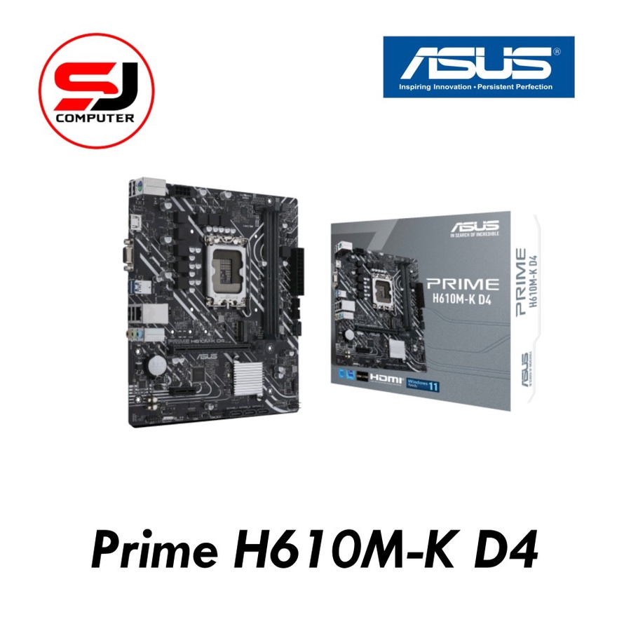 ASUS PRIME H610M-K D4 Intel Gen 12 LGA1700 H610 DDR4 Motherboard