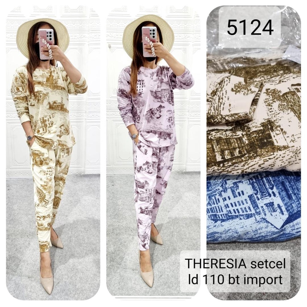 Setcel PP Theresia Jumbo LD 110 Motif Lukis 5124