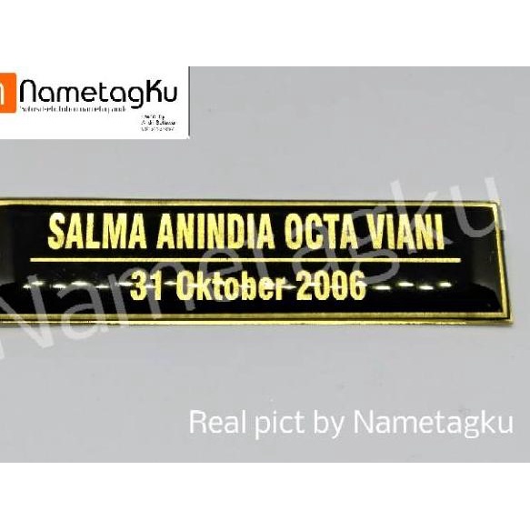 

❤[PROMO ⚡ALE!!!]❤ ( ORDER SATUAN ) Papan Nama Dada Nametag Peniti Magnet Akrilik Kuningan produck vyralral