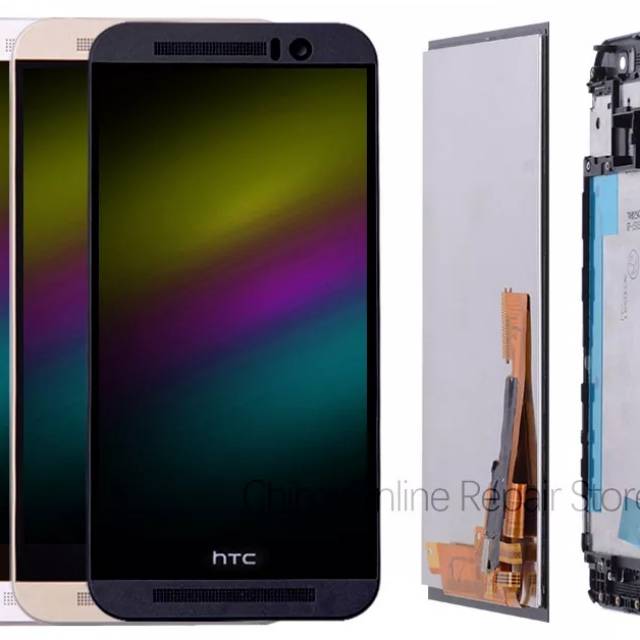 HTC ONE M9 M9W M9E LCD touch screen touchscreen dilengkapi frame bingkai