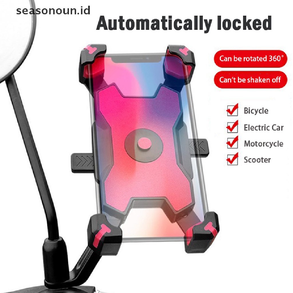 (seasonoun) Bracket Dudukan Handphone Dengan Port Charger USB Untuk Setang Sepeda