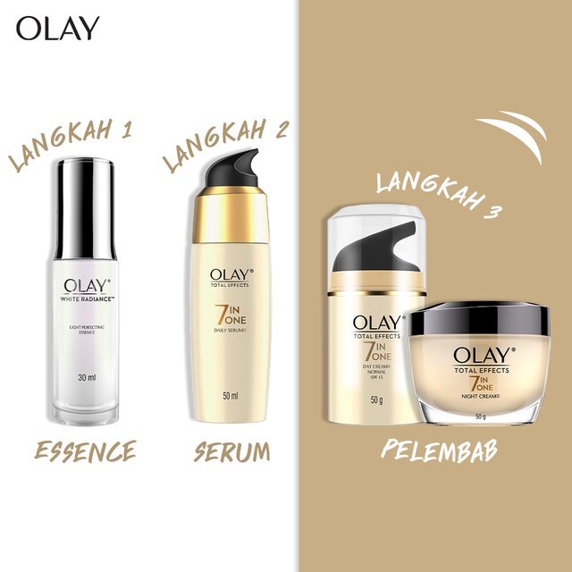 Olay Total Effects 7in1 Paket Hemat Perawatan Kulit Anti Aging Normal - Pembersih Wajah &amp; Moisturizer Normal Day Cream