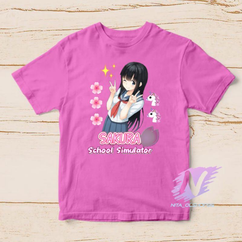 kaos anak sakura school simulator baju sakura school simulator anime